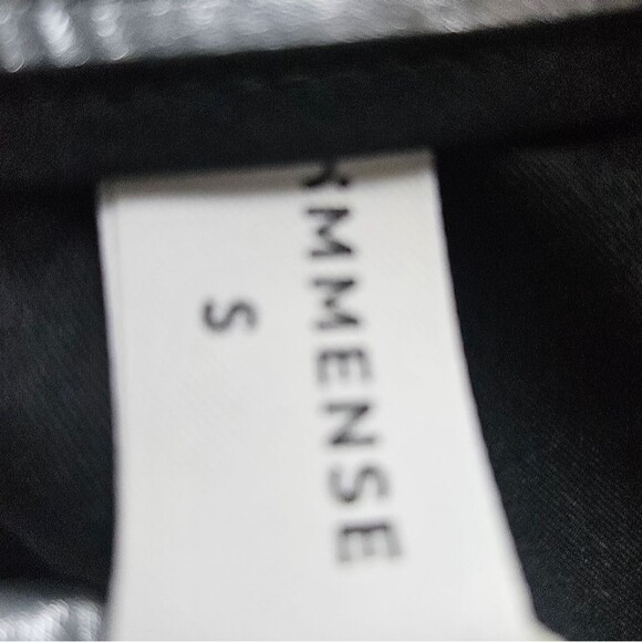 Commense Silver Metallic Pants | Size Small | NWT | High Rise Straight Leg - Picture 4 of 7